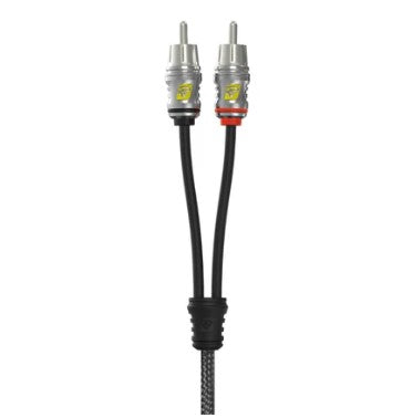 STROKER 2-channel RCA cable, 1ft, dual twisted, dual molded ends