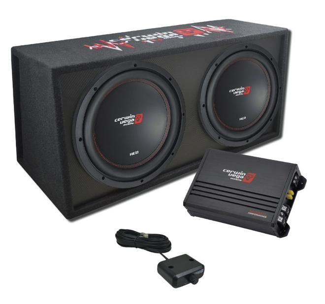 BKX7212V2 - 1000W Dual 12" Vented Car Subwoofer Enclosure w/ Amplifier