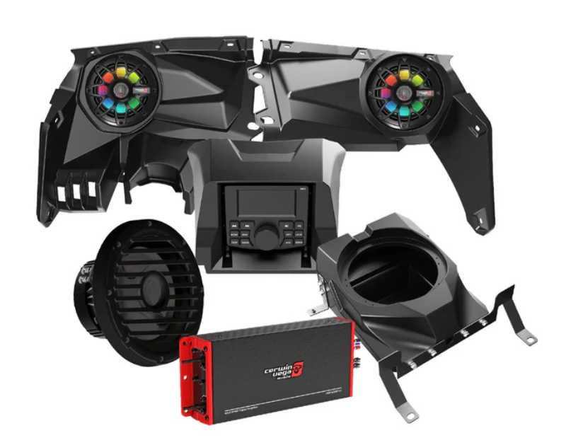 RPMX3KM2 - 2017+ Can Am Maverick X3/X3 Max Complete Speaker Kit with 4 Ch HED Amplifier and 10” Sealed Marine Subwoofer